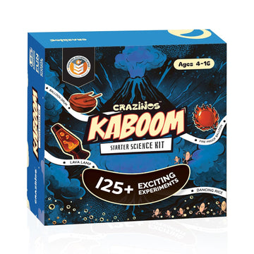 Kaboom Kit for Kids | 125+ Experiments | for Boys and Girls Ages 4–16 | STEM Education Toy for School Projects, Birthday, Return Gifts | from Crazy XYZ