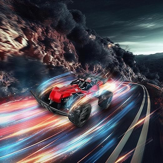 High-Speed Remote Control Racing Car with LED Lights | 2.4GHz RC Vehicle with Multi-Directional Movement |Fast RC Racer with Rechargeable Battery & USB Adapter | Ultimate Toy Car for Kids
