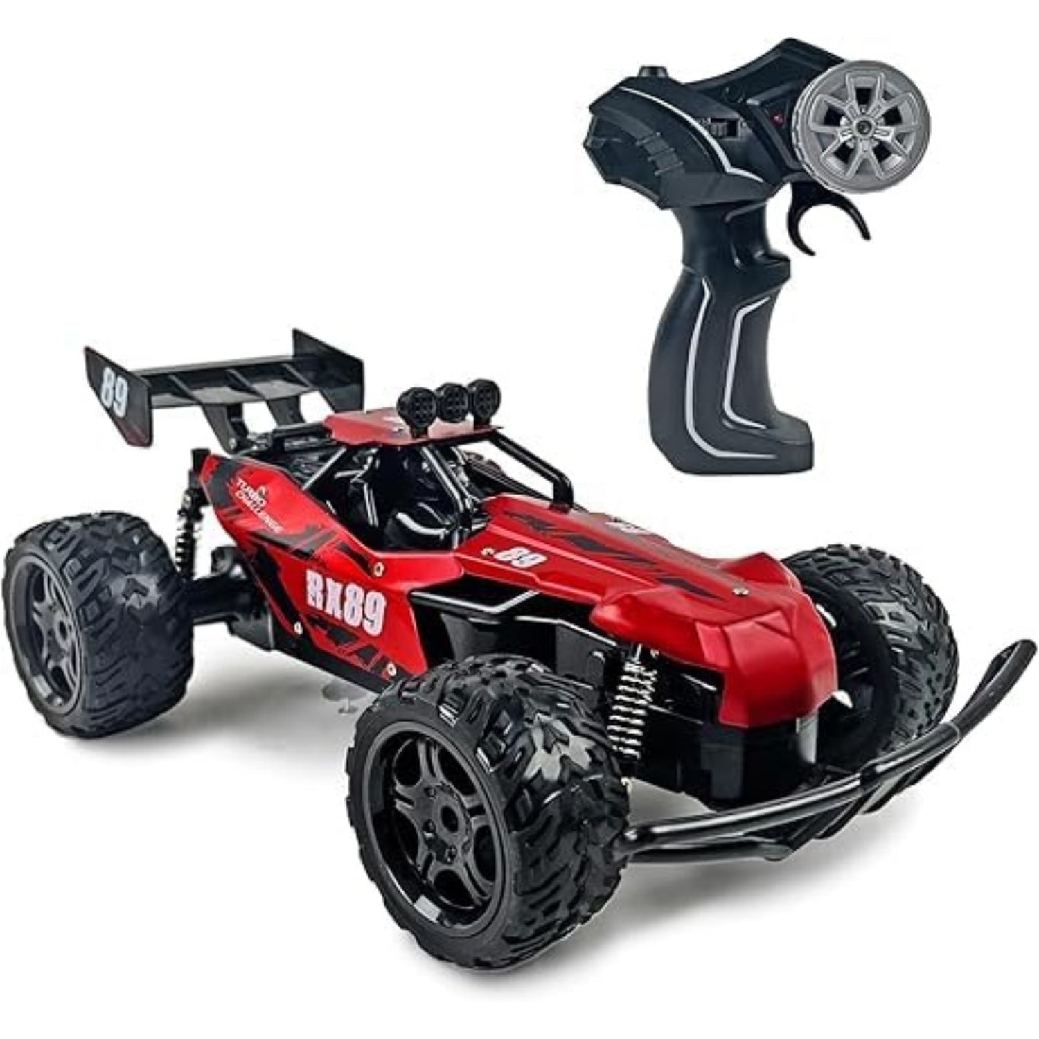 High-Speed Remote Control Racing Car with LED Lights | 2.4GHz RC Vehicle with Multi-Directional Movement |Fast RC Racer with Rechargeable Battery & USB Adapter | Ultimate Toy Car for Kids