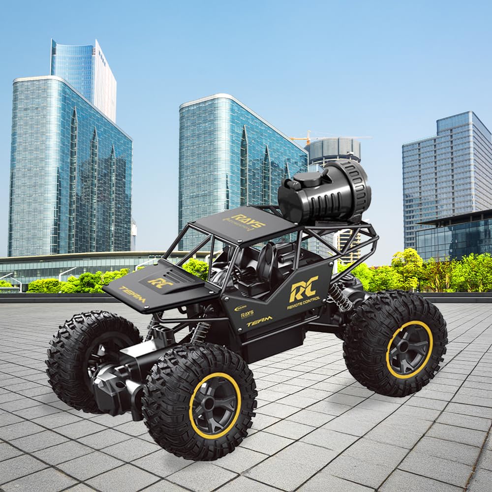 Alloy Dirt Drift RC Monster Truck - 1:16 Scale 4WD Rock Climber with Remote Control, High-Speed Off-Road Car (Black)