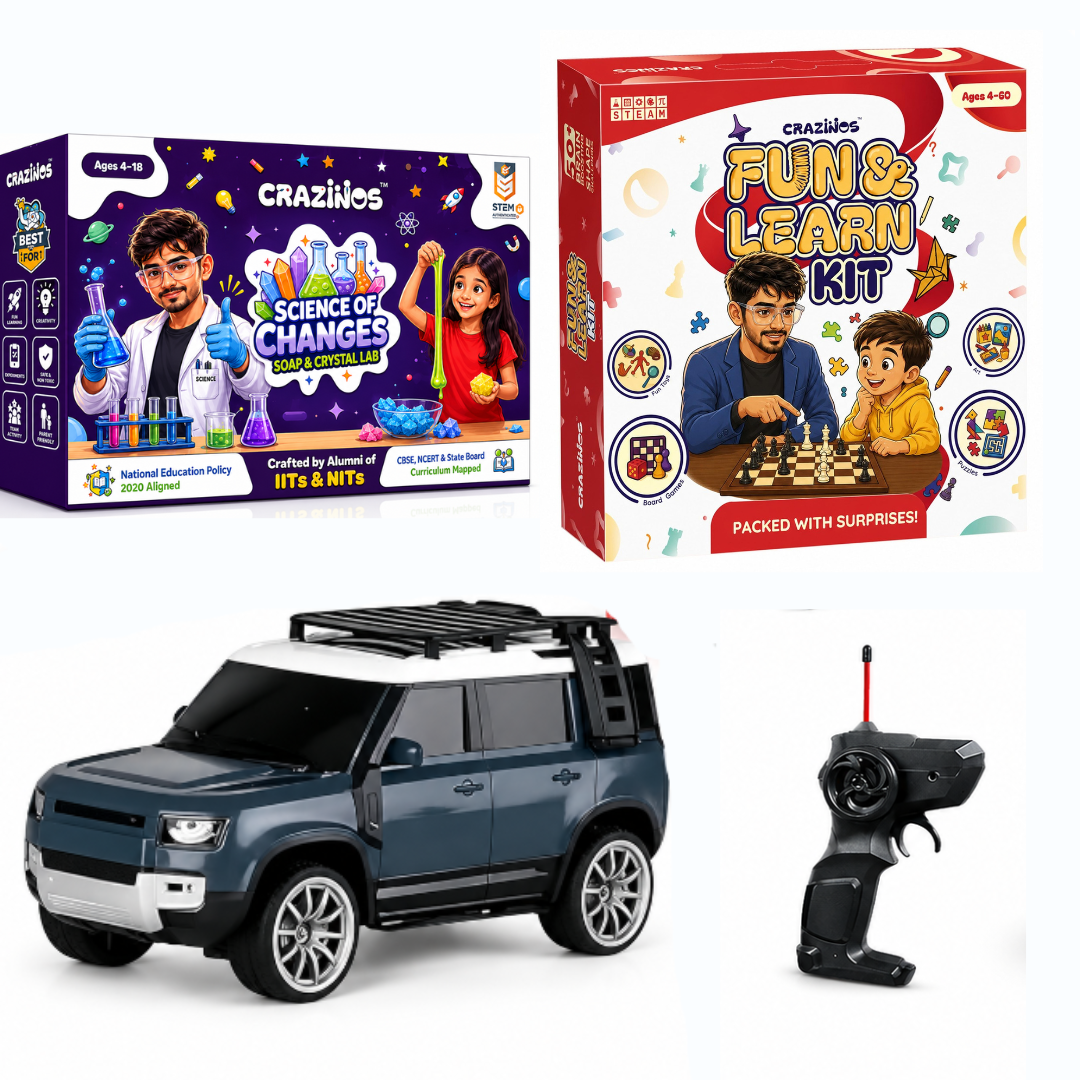 CRAZINOS Fun & Learn Games Kit, Soap & Crystal Making STEM Kit