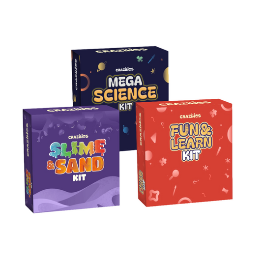 Crazinos Triple Combo: Science + Fun + Slime | The Ultimate DIY Learning Adventure (Ages 4+ Years)