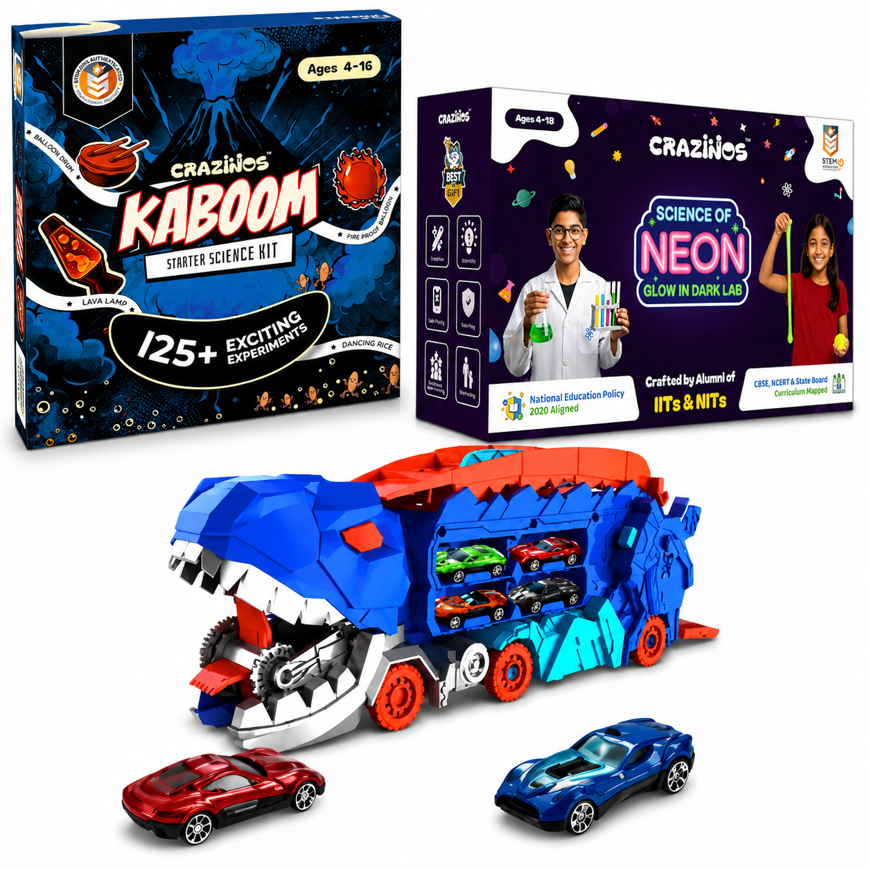 K*i様 NOVA REX AIN'T EASY BEEN CHEESYメロディ CRAZINOS Ultimate STEM Science & Dinosaur Adventure Combo for Kids