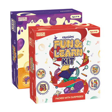 2 Kits | Fun & Learn Kit + Slime & Sand Kit Combo | For 8-10 Learners| Ages 4 to 60