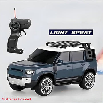 Sport Utility Vehicle Defender RC Car with LED Lights and Real Smoke Effect | 1:16 Scale Off-Road Remote Control Car for Kids  | Best Birthday Gift for Kids.