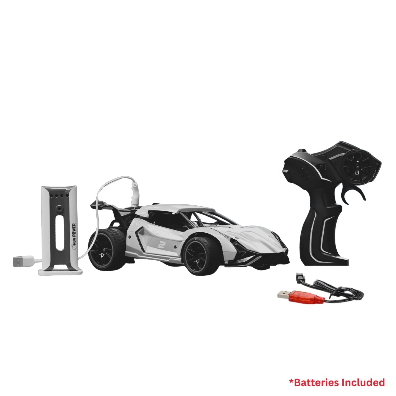 Rapid Remote Control Racing Car with EV Station | Lights, Spray and Powerful Motor for Kids 4+ | Best gift for the children