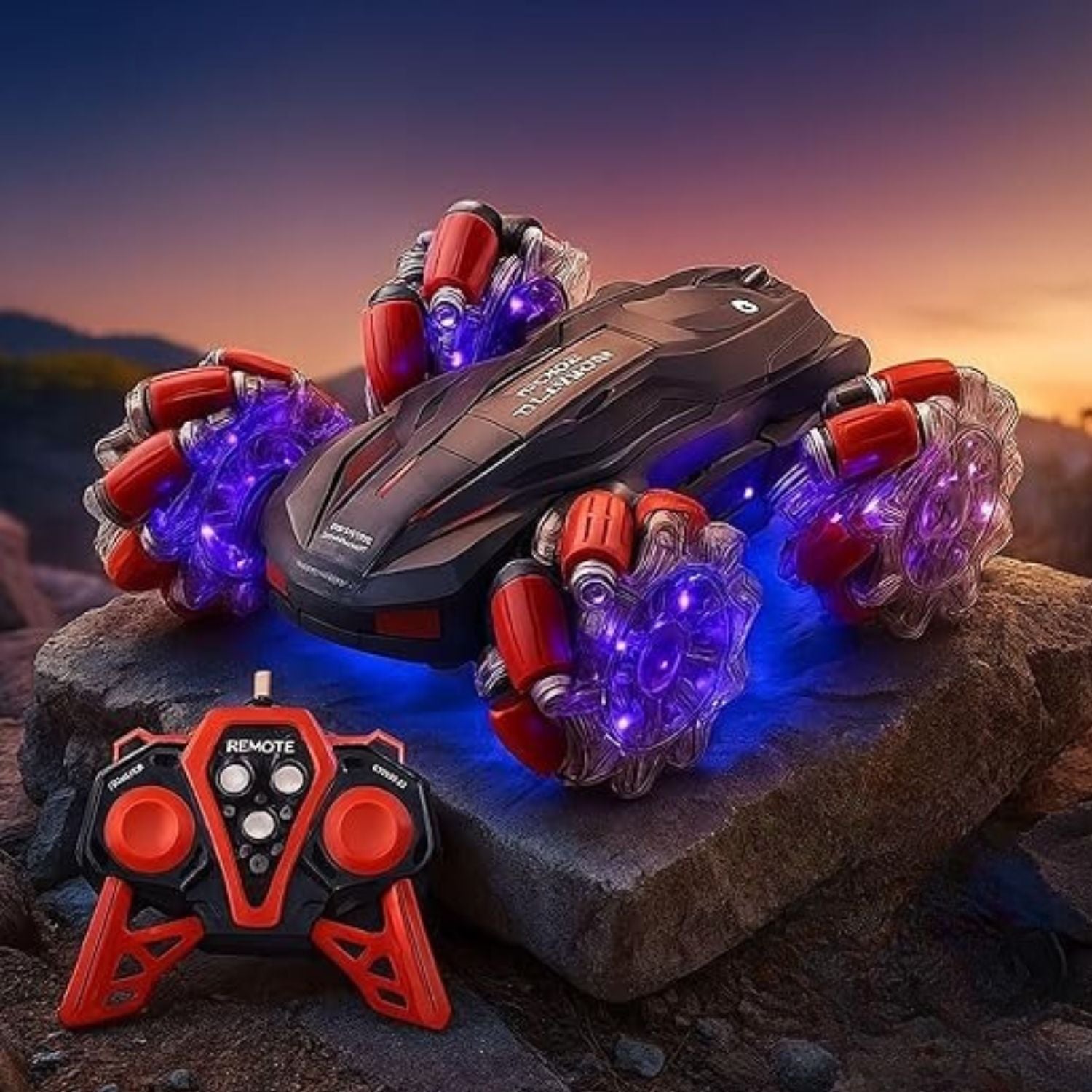 4x4 RC Stunt Car – 360° Rotation, Drift & Spray Effect, High-Speed 4WD Remote Control for Kids & Adults