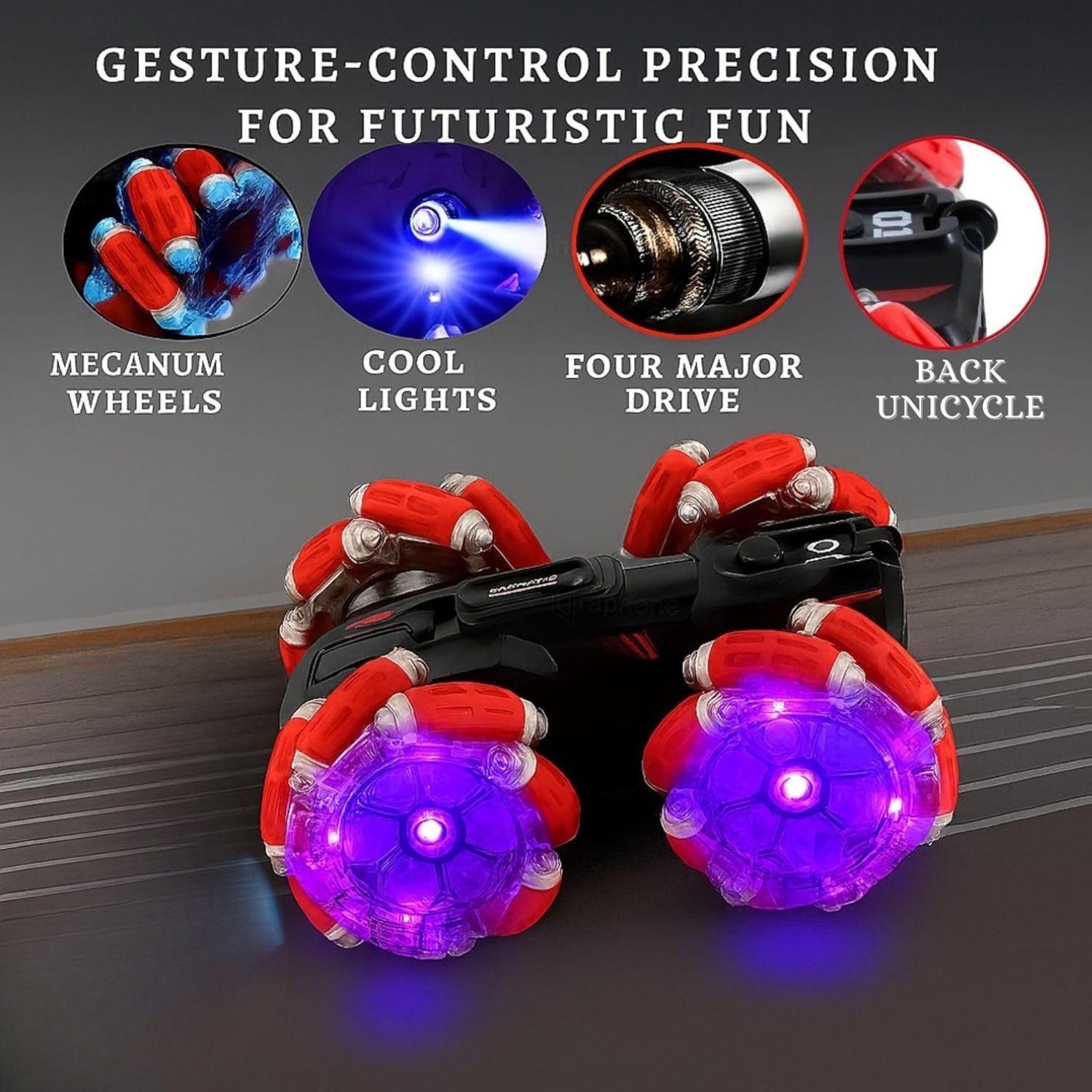 4x4 RC Stunt Car – 360° Rotation, Drift & Spray Effect, High-Speed 4WD Remote Control for Kids & Adults