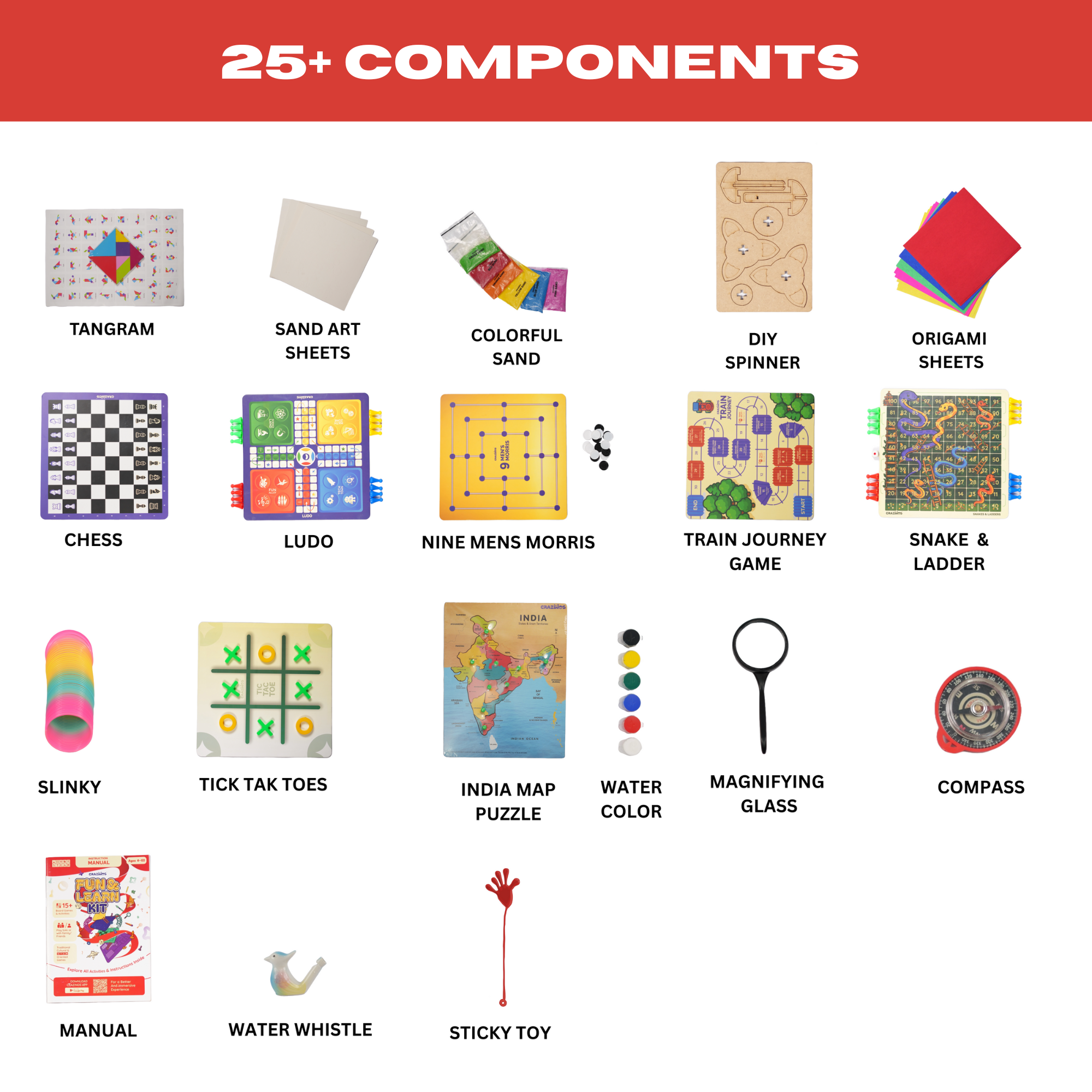 100 in 1 Fun & Learn Activity Kits | Board Games, DIYs, Art & many more | Perfect Gift for Girls & Boys of 4+