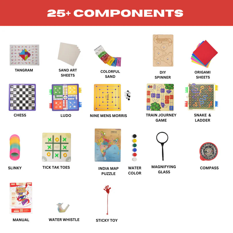 Crazinos 3-in-1 Activity Combo | 100+ Games, Slime & Sand Experiments, Wooden Emoji Puzzle | Fun Learning Toys for Kids 3–16 Years | DIY, Art & STEM Gift Set