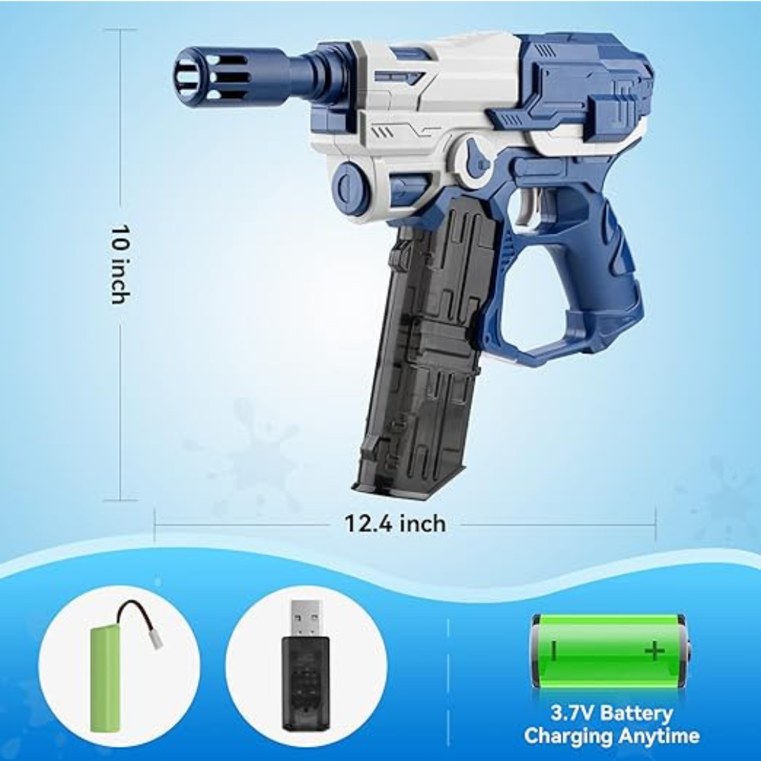 Crazinos Electric Water Gun for Holi - Long Range Up to 32 Ft Rechargeable Pichkari for Kids & Adults