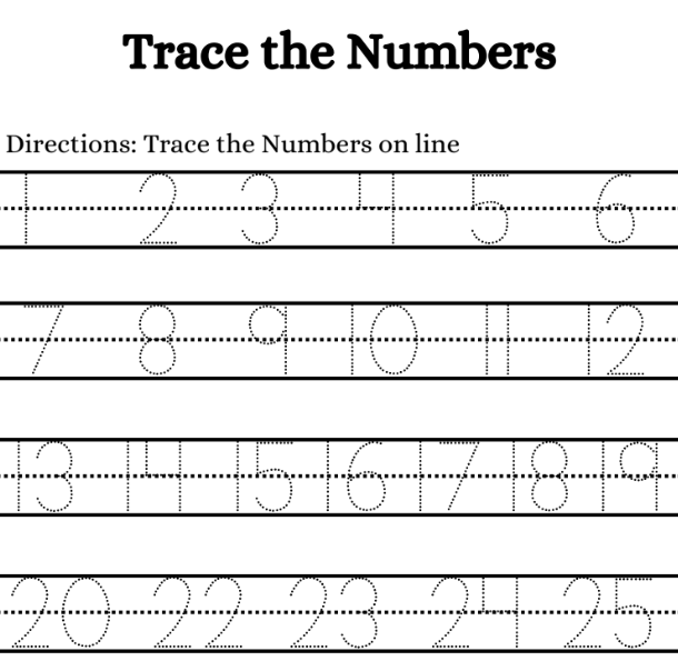 Tracing Worksheet