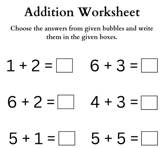 Maths Preschools Worksheet