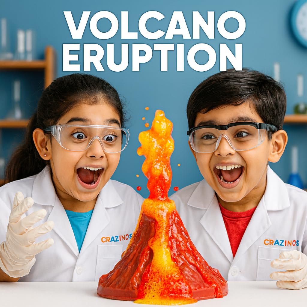 Kaboom Kit for Kids | 125+ Experiments | for Boys and Girls Ages 4–16 | STEM Education Toy for School Projects, Birthday, Return Gifts | from Crazy XYZ