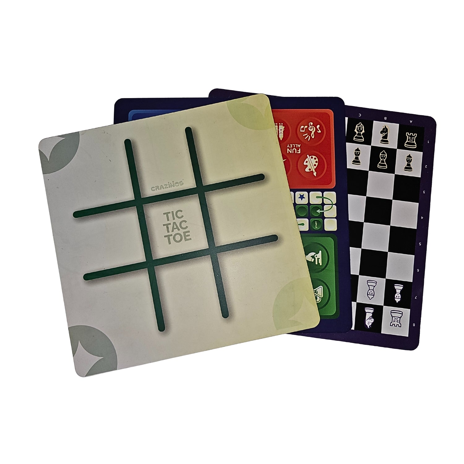 Crazinos 6-in-1 Game Galaxy Pack for Kids – Educational Board Games | Chess, Tic Tac Toe, Train Journey & More | Fun Learning Toy for Boys & Girls (Age 5+)