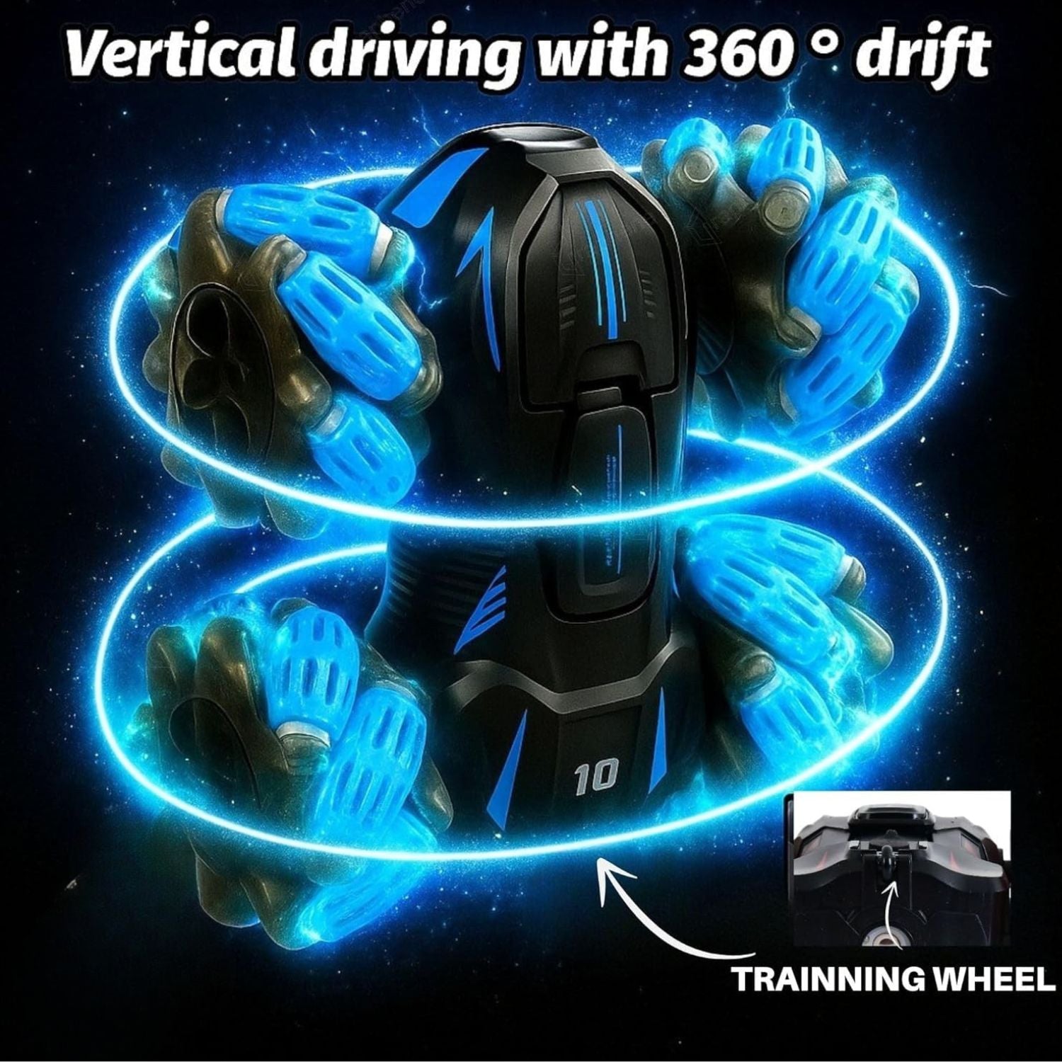 4x4 RC Stunt Car – 360° Rotation, Drift & Spray Effect, High-Speed 4WD Remote Control for Kids & Adults