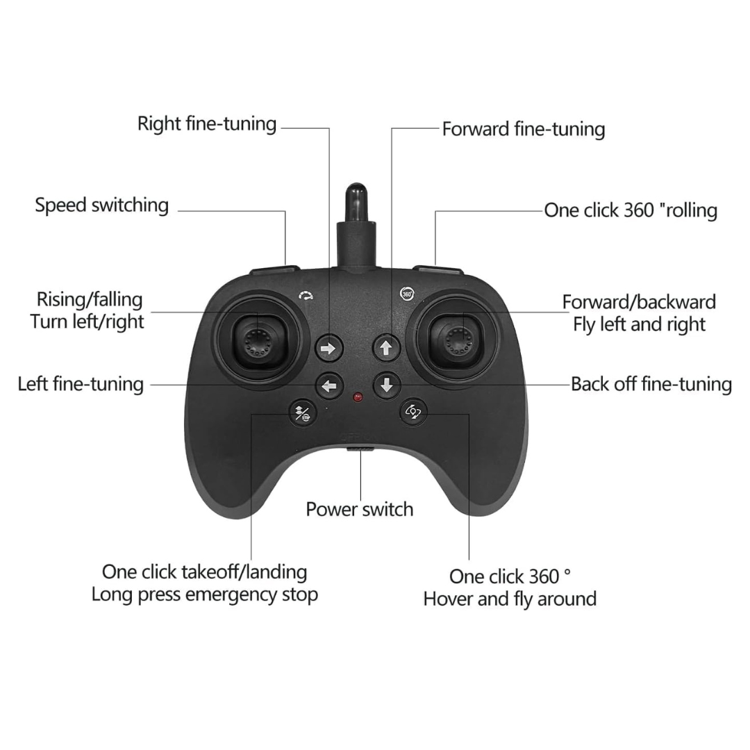 Crazinos RC Plane 2.4 GHz Remote Control Airplane for Kids, Fighter Jet Toy with LED Lights, 360 Degree Stunt Roll, Easy to Fly Stable Design