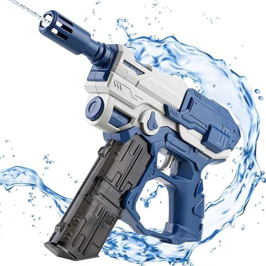 Crazinos Electric Water Gun for Holi - Long Range Up to 32 Ft Rechargeable Pichkari for Kids & Adults