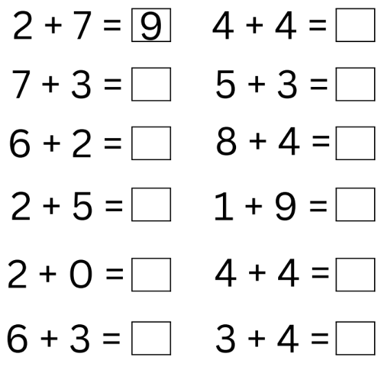Maths Preschools Worksheet