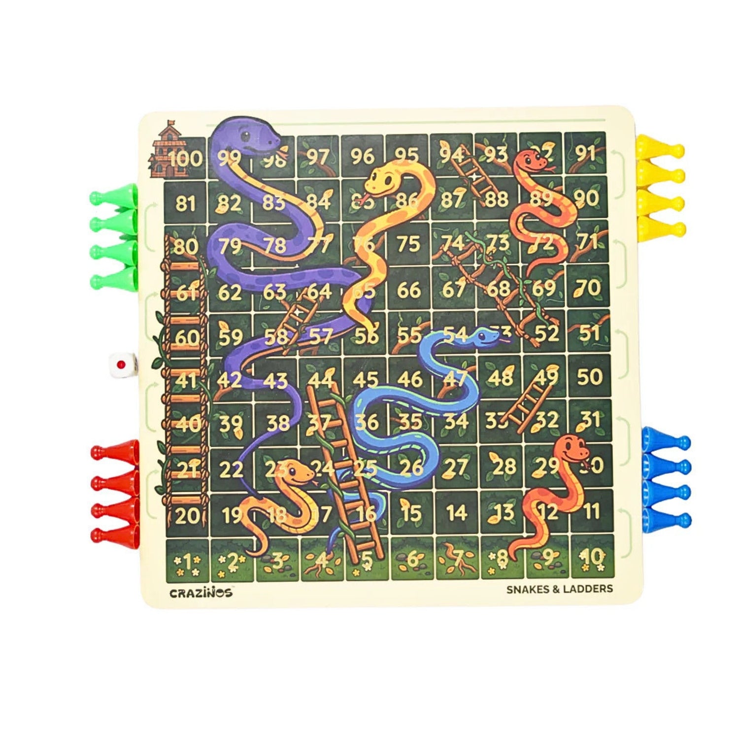 Crazinos 6-in-1 Game Galaxy Pack for Kids – Educational Board Games | Chess, Tic Tac Toe, Train Journey & More | Fun Learning Toy for Boys & Girls (Age 5+)