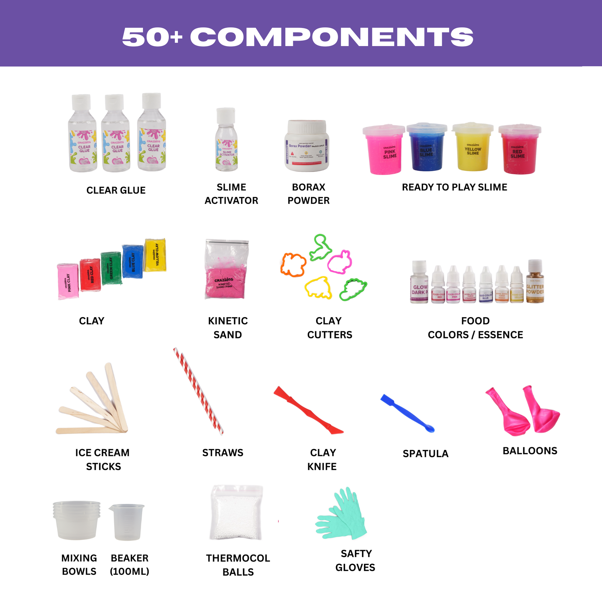 Slime & Sand Kit | For 3–4 Learners | Ages 4 to 16 | 100+ Hands-On Activities