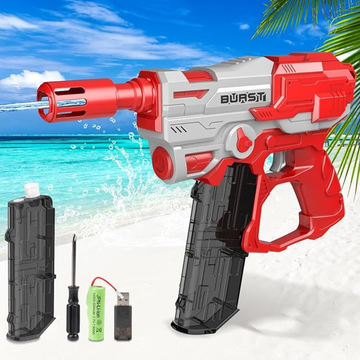 Crazinos Electric Water Gun for Holi - Long Range Up to 32 Ft Rechargeable Pichkari for Kids & Adults
