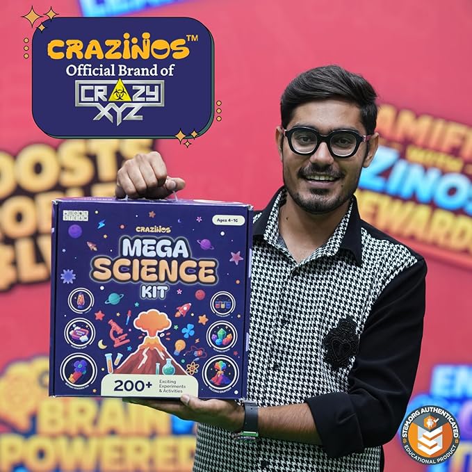 Mega Science Kit | School Projects |For 3 to 4 Learners | Ages 4 to 16| 200+ experiments and funfacts