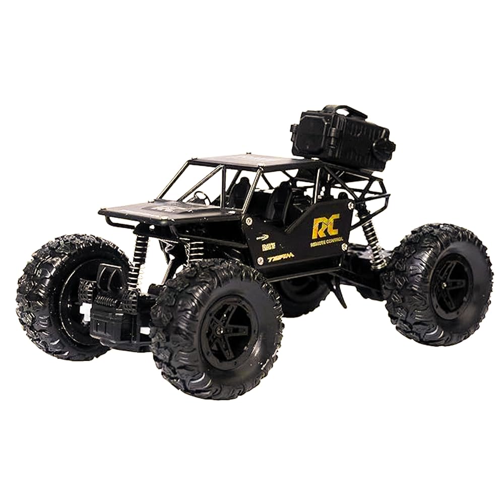 Alloy Dirt Drift RC Monster Truck - 1:16 Scale 4WD Rock Climber with Remote Control, High-Speed Off-Road Car (Black)