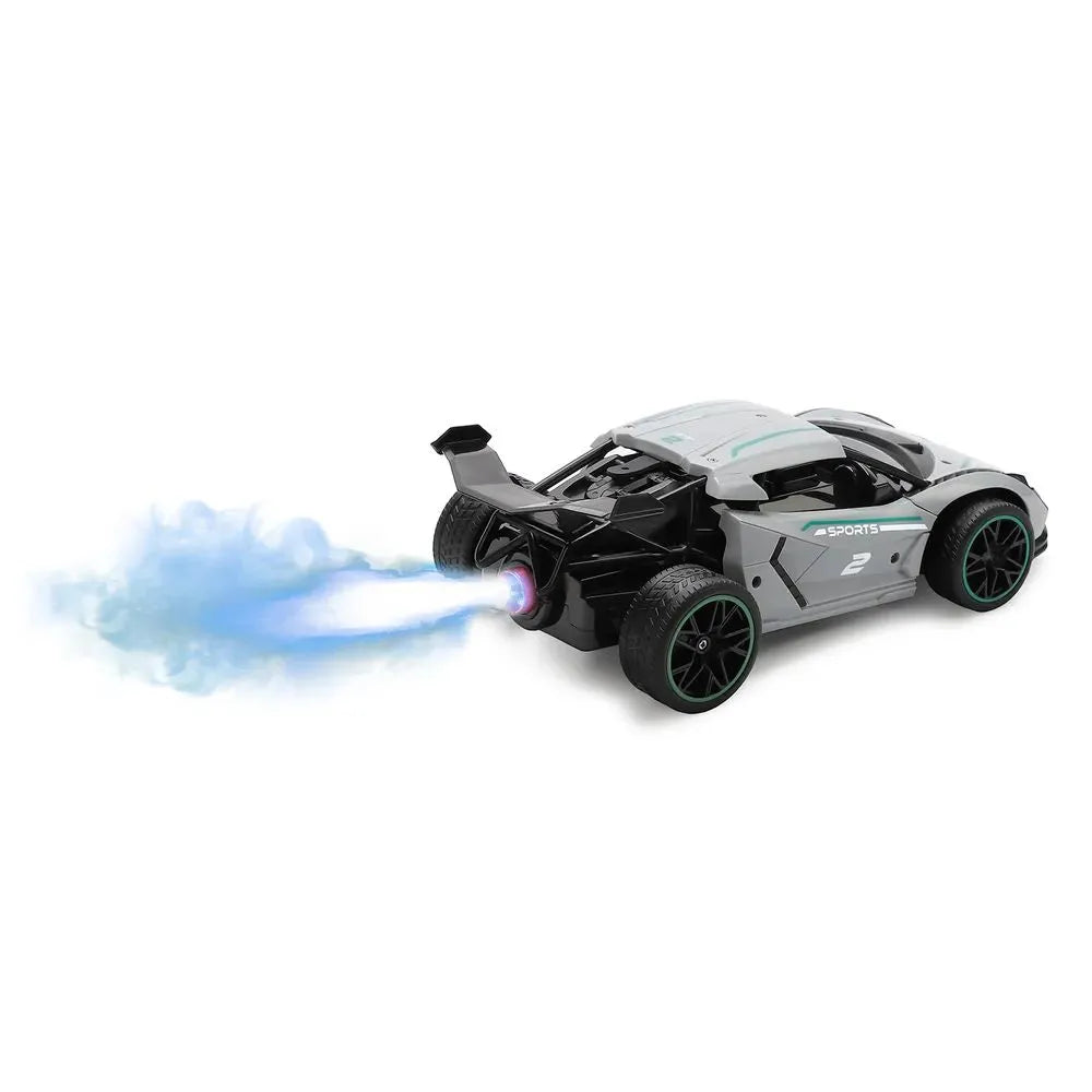 Rapid Remote Control Racing Car with EV Station | Lights, Spray and Powerful Motor for Kids 4+ | Best gift for the children