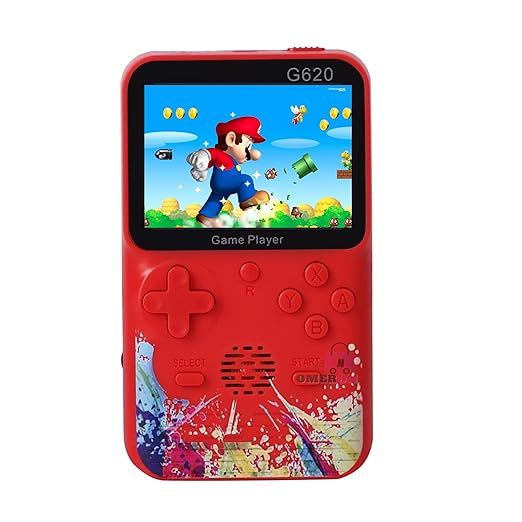 Handheld G620, 3.0 inch Screen Support Double Play Classic Games Built-in 620, Connect TV Support, Rechargeable