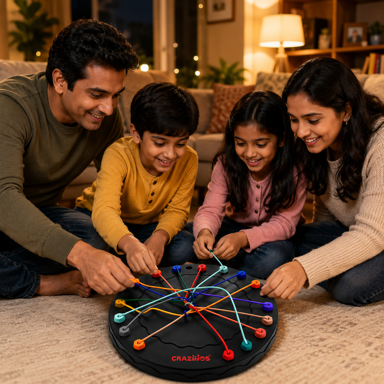 CRAZINOS Rope Logic Puzzle Game for Kids & Adults | Brain Teaser Untangling Challenge | Multi-Level Strategy & Problem Solving Game | Fun Family Board Game for Travel & Indoor Play | Enhances Focus, Motor Skills & Logical Thinking