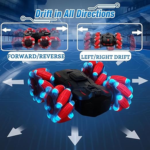 Crazinos Action & Brain Combo | 4x4 RC Drift Car with 360° Spin + Wooden Cube Face Puzzle | Smart Toys for Learning & Fun