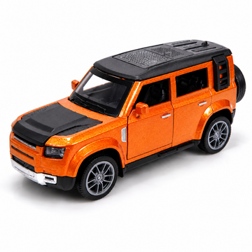 CRAZINOS Pull Back Toy Car with Openable Doors, Lights & Sound | Die-Cast Metal Car for Kids