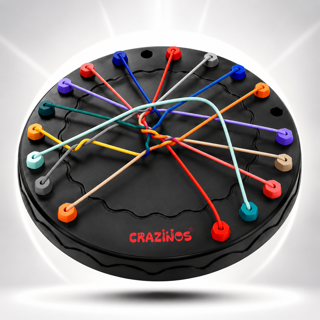 CRAZINOS Rope Logic Puzzle Game for Kids & Adults | Brain Teaser Untangling Challenge | Multi-Level Strategy & Problem Solving Game | Fun Family Board Game for Travel & Indoor Play | Enhances Focus, Motor Skills & Logical Thinking