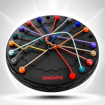 CRAZINOS Rope Logic Puzzle Game for Kids & Adults | Brain Teaser Untangling Challenge | Multi-Level Strategy & Problem Solving Game | Fun Family Board Game for Travel & Indoor Play | Enhances Focus, Motor Skills & Logical Thinking
