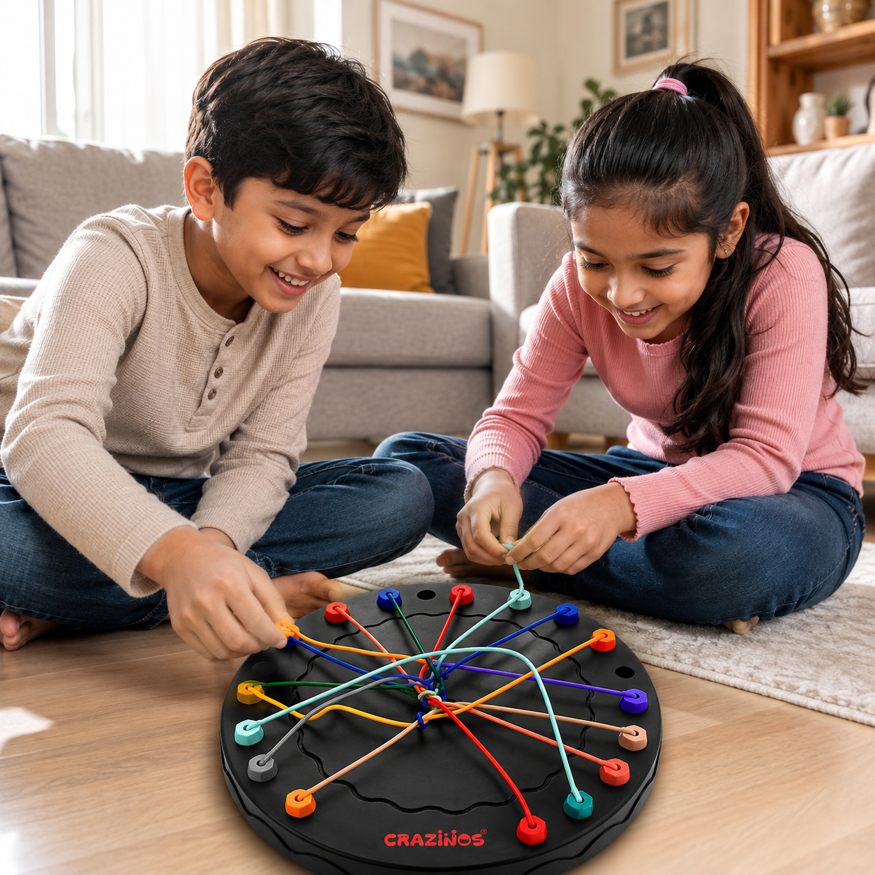 CRAZINOS Rope Logic Puzzle Game for Kids & Adults | Brain Teaser Untangling Challenge | Multi-Level Strategy & Problem Solving Game | Fun Family Board Game for Travel & Indoor Play | Enhances Focus, Motor Skills & Logical Thinking