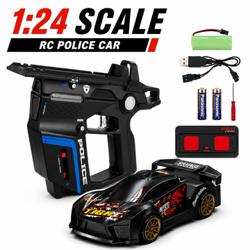 CRAZINOS RC Racing Car | 2.4G Remote Control Car with Lights, Sound & Rubber Tyres | 1:24 Scale| High Speed Toy Car for Kids Age 4+