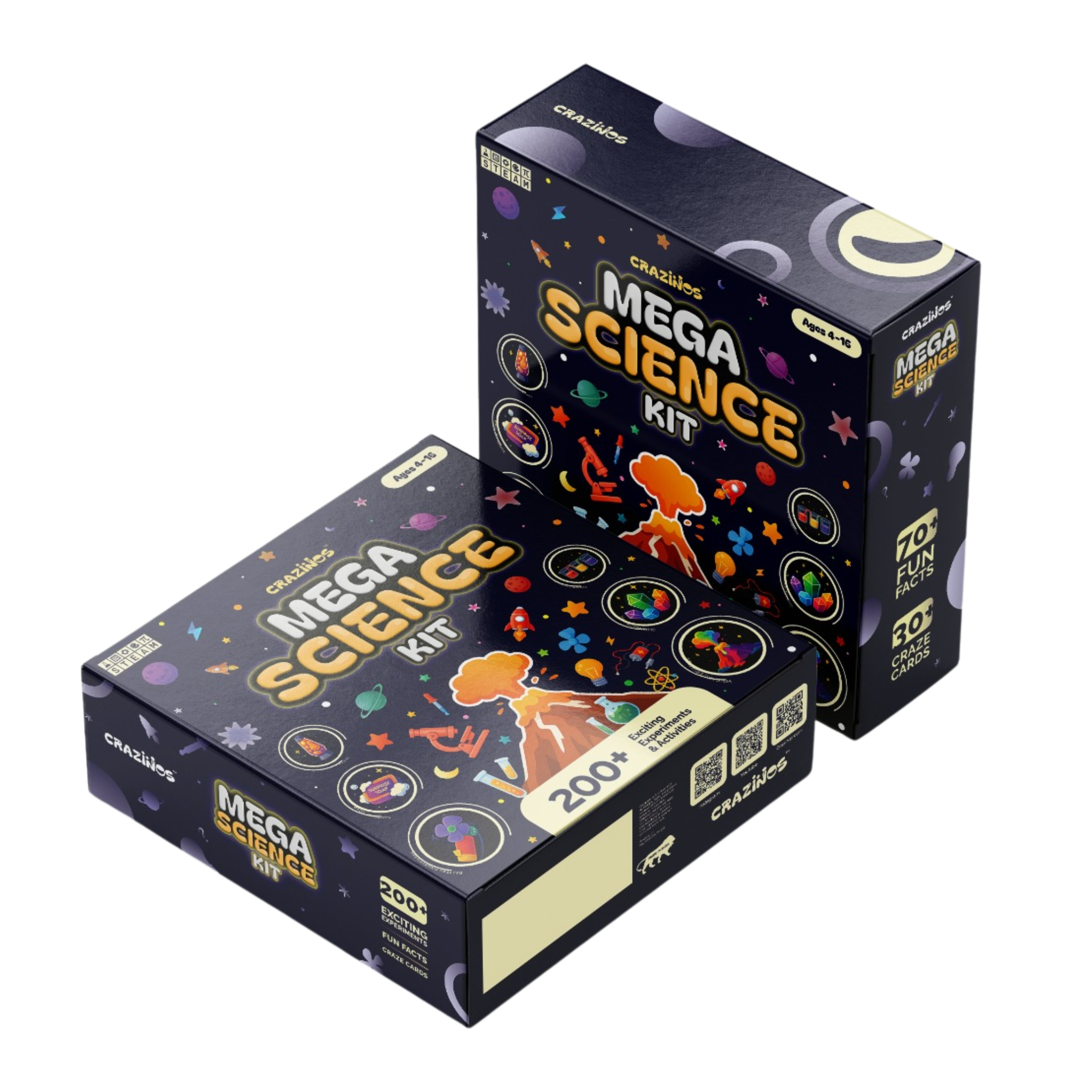 Mega Science Kit | School Projects |For 3 to 4 Learners | Ages 4 to 16| 200+ experiments and funfacts