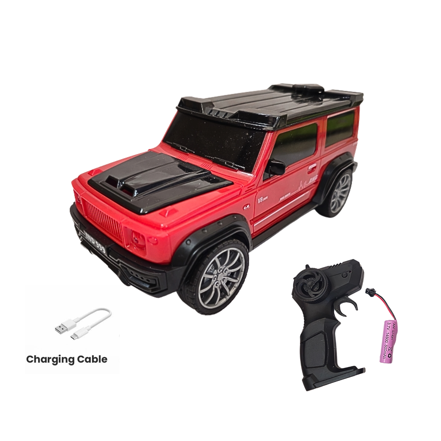G-Class Remote Control SUV Car Toy for Kids - Rechargeable battery. LED Light & Music Off-Road RC Car (1:14 Scale)