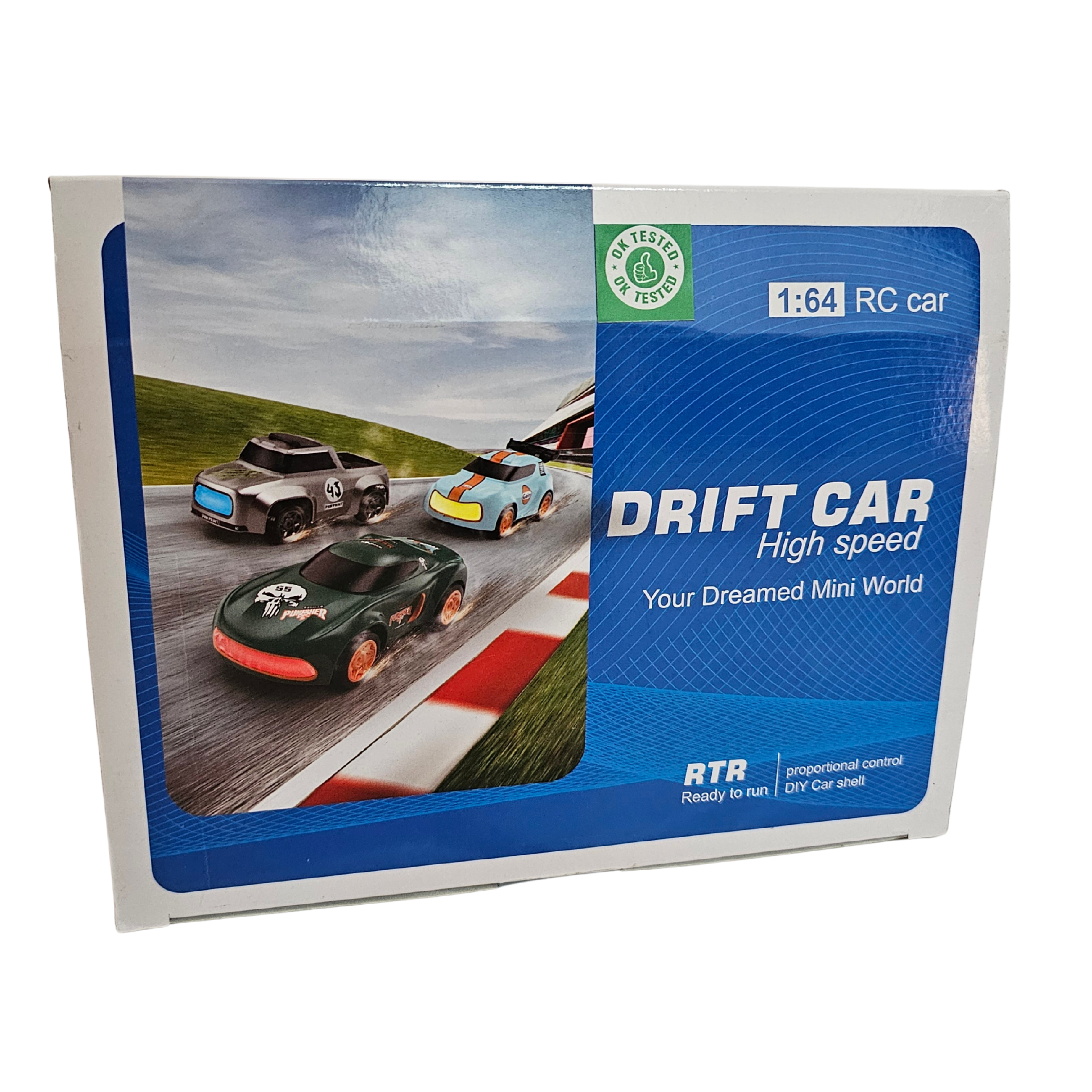 Desktop Remote Control Car | 2.4Ghz, 1:64 Scale | Best for Gift, Rc Cars, Remote Control Car Toy, Rc Drifting Cars, Interchangable Wheel Sleeves, 4 Light & 2 Speed Modes (MINI RC CAR)