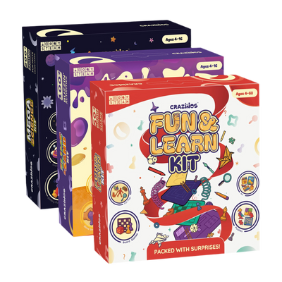 Pack of 3 Kits | Entire Family | Ages 4 to 60 | 350+ Experiments, Games and Hands-On activities