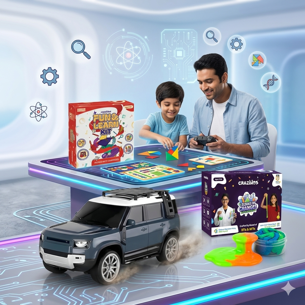 CRAZINOS Fun & Learn Games Kit, Soap & Crystal Making STEM Kit