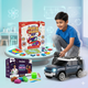 CRAZINOS Fun & Learn Games Kit, Glow in Dark Science Kit & Defender RC Car Combo for Kids | 100+ Educational Activities, 20+ DIY STEM Experiments & Rechargeable Remote Control SUV Toy | Learning & Racing Toy Set for Boys & Girls Age 4-18 Years