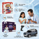 CRAZINOS Fun & Learn Games Kit, Glow in Dark Science Kit & Defender RC Car Combo for Kids | 100+ Educational Activities, 20+ DIY STEM Experiments & Rechargeable Remote Control SUV Toy | Learning & Racing Toy Set for Boys & Girls Age 4-18 Years
