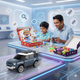 CRAZINOS Fun & Learn Games Kit, Slime & Clay Sensory Play Set & Defender RC Car Combo for Kids | STEM Learning Board Games, Creative Activity Kit & Rechargeable Remote Control SUV Toy | Educational Toy Set for Boys & Girls Age 5-12 Years