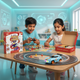 CRAZINOS Fun & Learn Games Kit & Mini RC Drift Car Combo for Kids | 100+ Educational Activities, 6-in-1 Board Games & 1:64 Scale Remote Control Racing Car with LED Lights | STEM Learning & Racing Toy Set for Boys & Girls