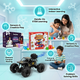 CRAZINOS Fun & Learn Games Kit with Glow in Dark Science Kit and Off-Road RC Monster Truck Combo for Kids | 100+ Activities, 20+ STEM Experiments & Rechargeable RC Car Toy | Learning, Science & Racing Gift Set for Boys & Girls Age 4–18 Years