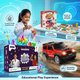 CRAZINOS Ultimate STEM Fun Combo for Kids | 100 in 1 Games & Learning Kit with G-Class RC SUV Car and Soap & Crystal Science Kit | Rechargeable RC Car, DIY STEM Toys & Birthday Gift Set for Boys & Girls Ages 4–18 Years
