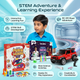 CRAZINOS Ultimate STEM Fun Combo for Kids | 100 in 1 Games & Learning Kit with G-Class RC SUV Car and Glow in Dark Science Kit | Rechargeable RC Car, 20+ DIY STEM Activities & Birthday Gift Set for Boys & Girls Ages 4–18 Years