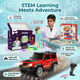 CRAZINOS 100 in 1 Fun & Learn Games Kit Combo with G-Class RC SUV Car & Slime Clay Sensory Play Set for Kids | STEM Board Games, Rechargeable RC Car with LED Smoke Effect & Creative Learning Toy | Birthday Gift for Boys & Girls Age 3–12 Years